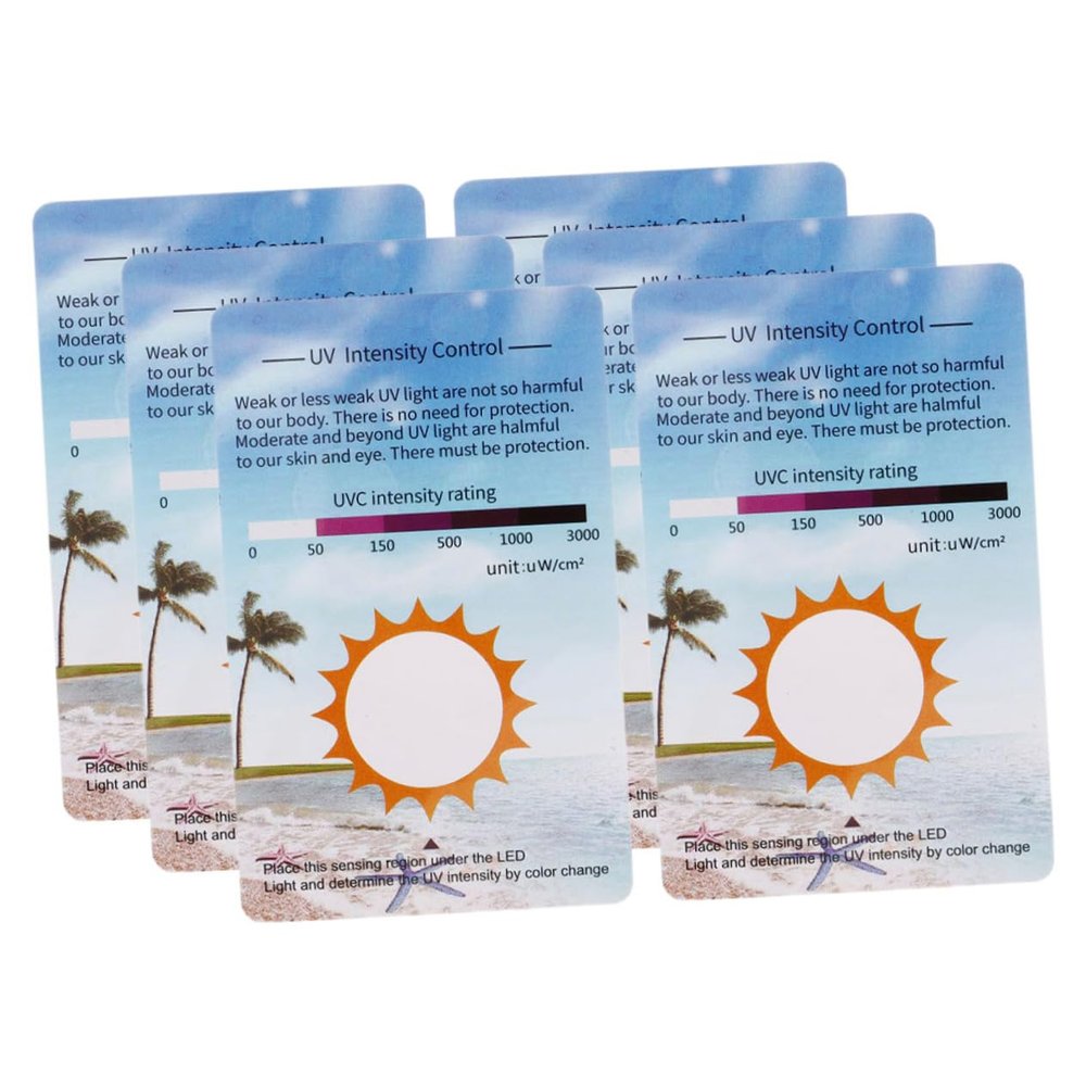 Milisten 6 Pack UV Test Cards