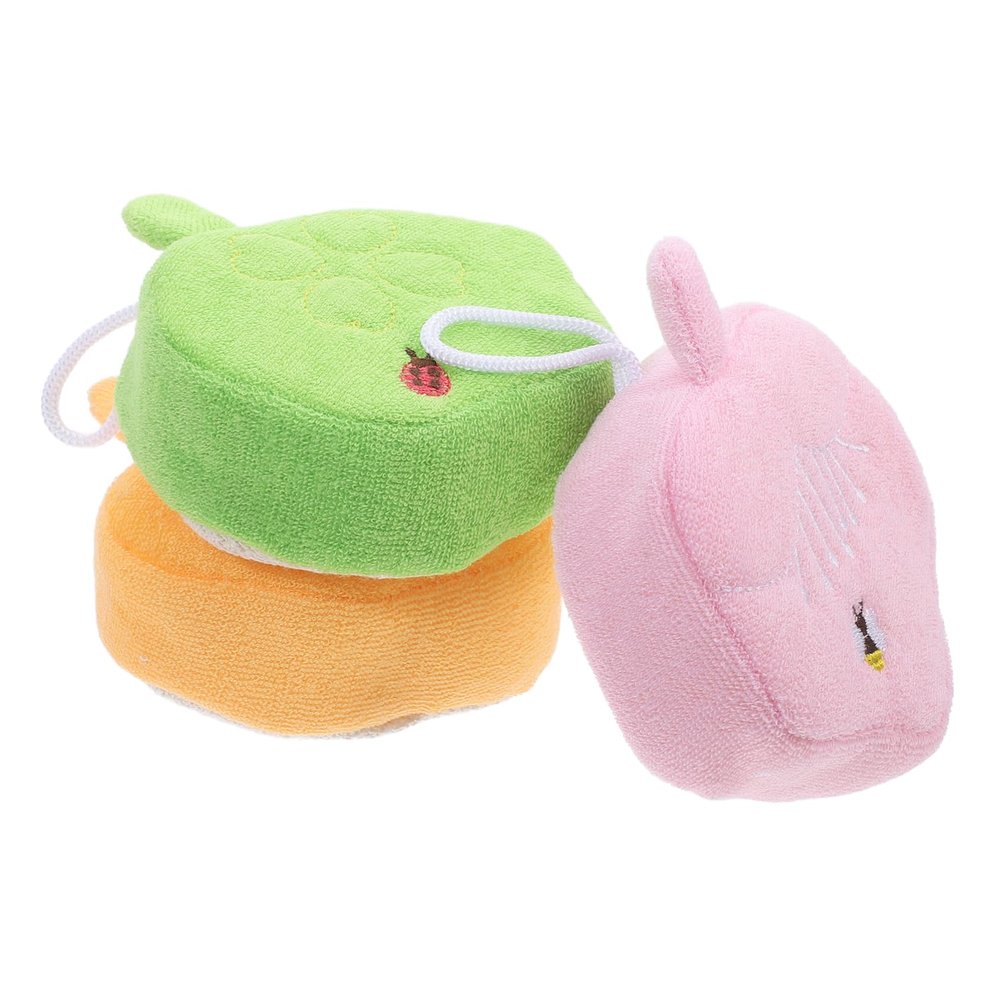 HAPINARY 3-Piece Soft Shower Loofah Set
