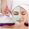 Healeved 6-Piece Fan-Shaped Makeup Brush Set, Mini Mask Brushes, Bamboo, White view 2