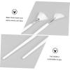 Healeved 6-Piece Fan-Shaped Makeup Brush Set, Mini Mask Brushes, Bamboo, White view 4