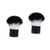 Healeved 2-Piece Mini Multifunctional Makeup Brush Set for Face, Mineral Foundation and Blush, Portable for Travel, Soft Synthetic Fibers, Black view 1