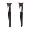 Healeved 2-Piece Nylon Bristle Powder Makeup Brush Set with Wooden Handles view 1