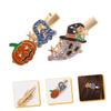 FRCOLOR 6-Piece Halloween Hair Clips with Rhinestone Ghost and Pumpkin Designs view 3