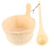 Kisangel Wooden Sauna Bucket and Ladle Set view 1