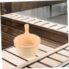 Kisangel Wooden Sauna Bucket and Ladle Set view 2