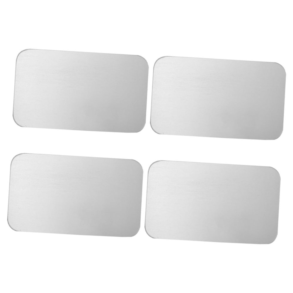 Kisangel Aluminum Cooling Mats for Small Pets, Silver, 4-Pack