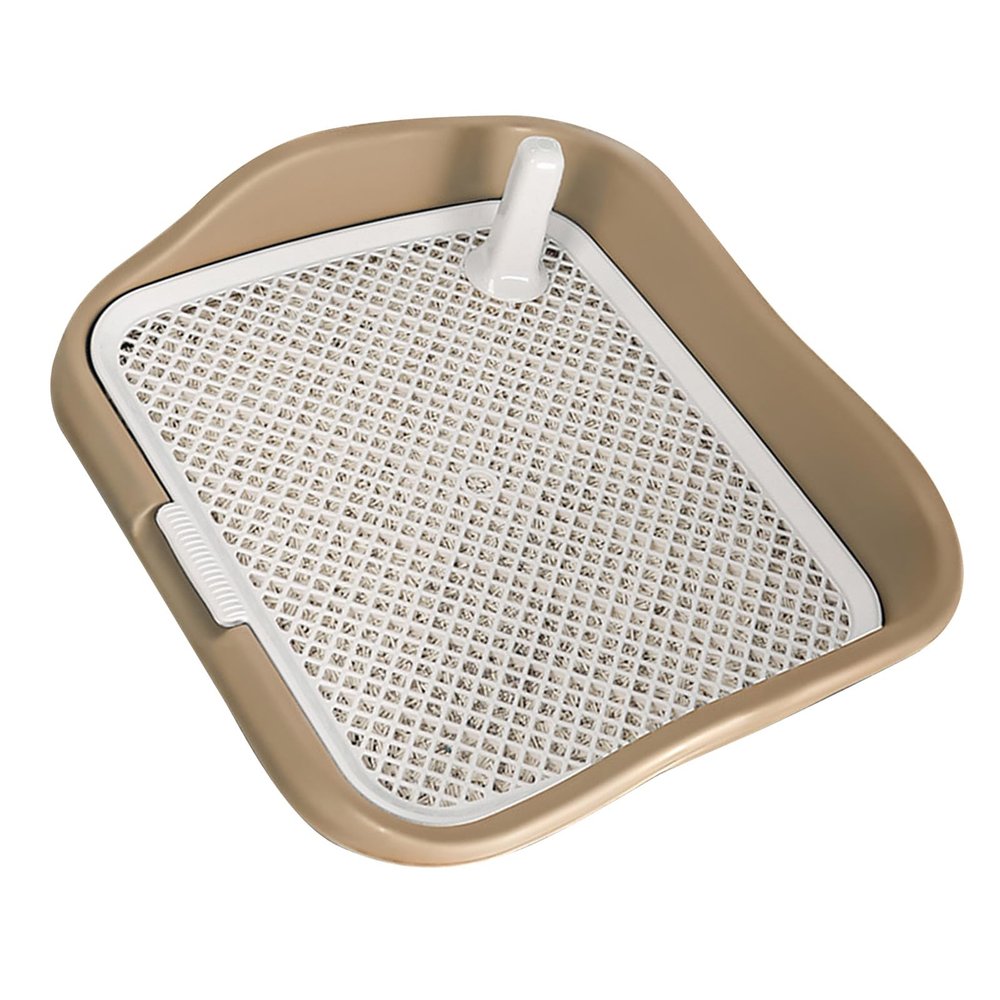 Jiawu Dog Toilet with Splash-Preventing Raised Fence, Coffee