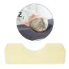 siduytin Ergonomic Neck Support Pillow for Eyelash Extensions and Makeup, Yellow view 2