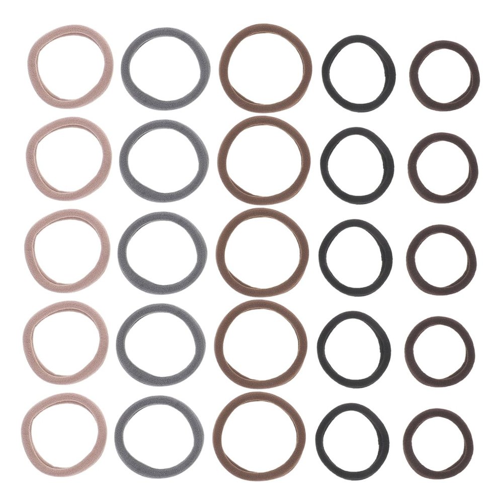 Beatifufu Hair Ties for Women and Girls, Secure Fabric Hold, Elastic Hair Bands, 100 Count