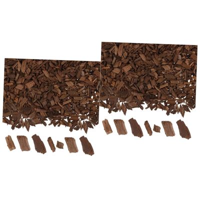 PRETYZOOM 2-Pack Oak Chips for Wine and Whiskey Making, Medium Toast French Wood Pieces for Flavor Enhancement and Aroma Enrichment