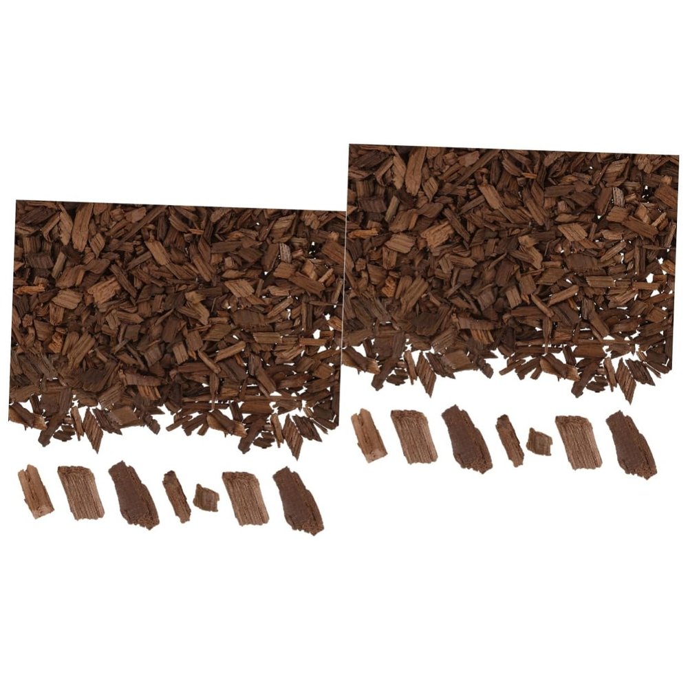 PRETYZOOM 2-Pack Oak Chips for Wine and Whiskey Making, Medium Toast French Wood Pieces for Flavor Enhancement and Aroma Enrichment