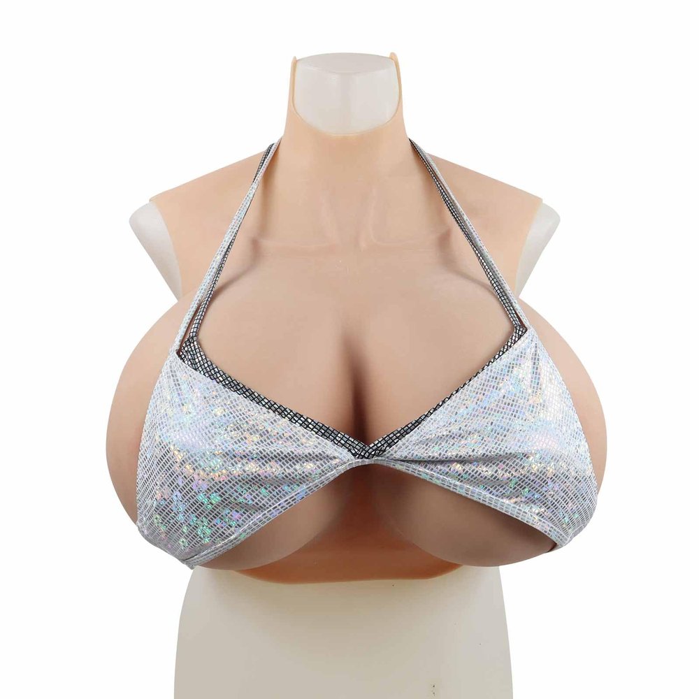 Large Z-Cup Silicone Breast Plate for Crossdressers and Drag Queens, Color 1