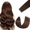 FUOTONBUTY Human Hair Tape-In Extensions, Double-Stitched, Seamless, Medium Brown, 35.6 cm, 50 g, 20 Pieces view 1
