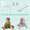 BEBOAN 2-in-1 Baby Hearing Protection Earmuffs, Adjustable Noise Protection for Infants and Toddlers, 0+ Months, Gray view 3