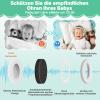 BEBOAN 2-in-1 Baby Hearing Protection Earmuffs, Adjustable Noise Protection for Infants and Toddlers, 0+ Months, Gray view 4
