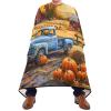 RPLIFE Cute Cartoon Spaceship Hair Styling Cape, Shampoo Cape, Salon Cape, Blue Truck Pumpkin Farm, One Size view 2