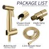 CHULKJFX Handheld Bidet Toilet Sprayer with PVC Hose, Brushed Gold view 4