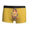 SRZYMJ Men's Yellow Viscose Boxer Shorts with Open Fly view 1