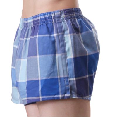 SRZYMJ Men's Cotton Boxer Shorts, Breathable, Soft, Purple
