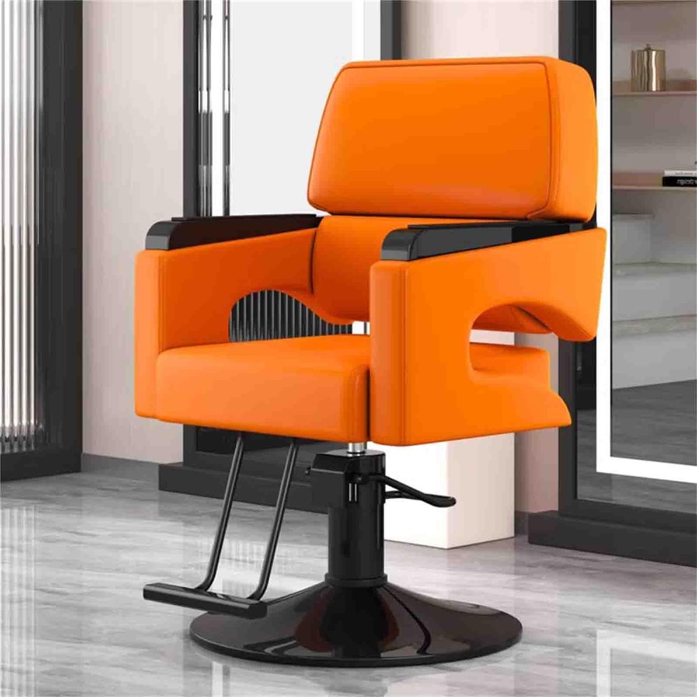 Hair Salon Chair with Heavy-Duty Hydraulic Pump, Height-Adjustable, 360° Swivel