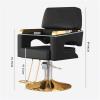 Hair Salon Chair with Heavy-Duty Hydraulic Pump, Height-Adjustable, 360° Swivel view 2