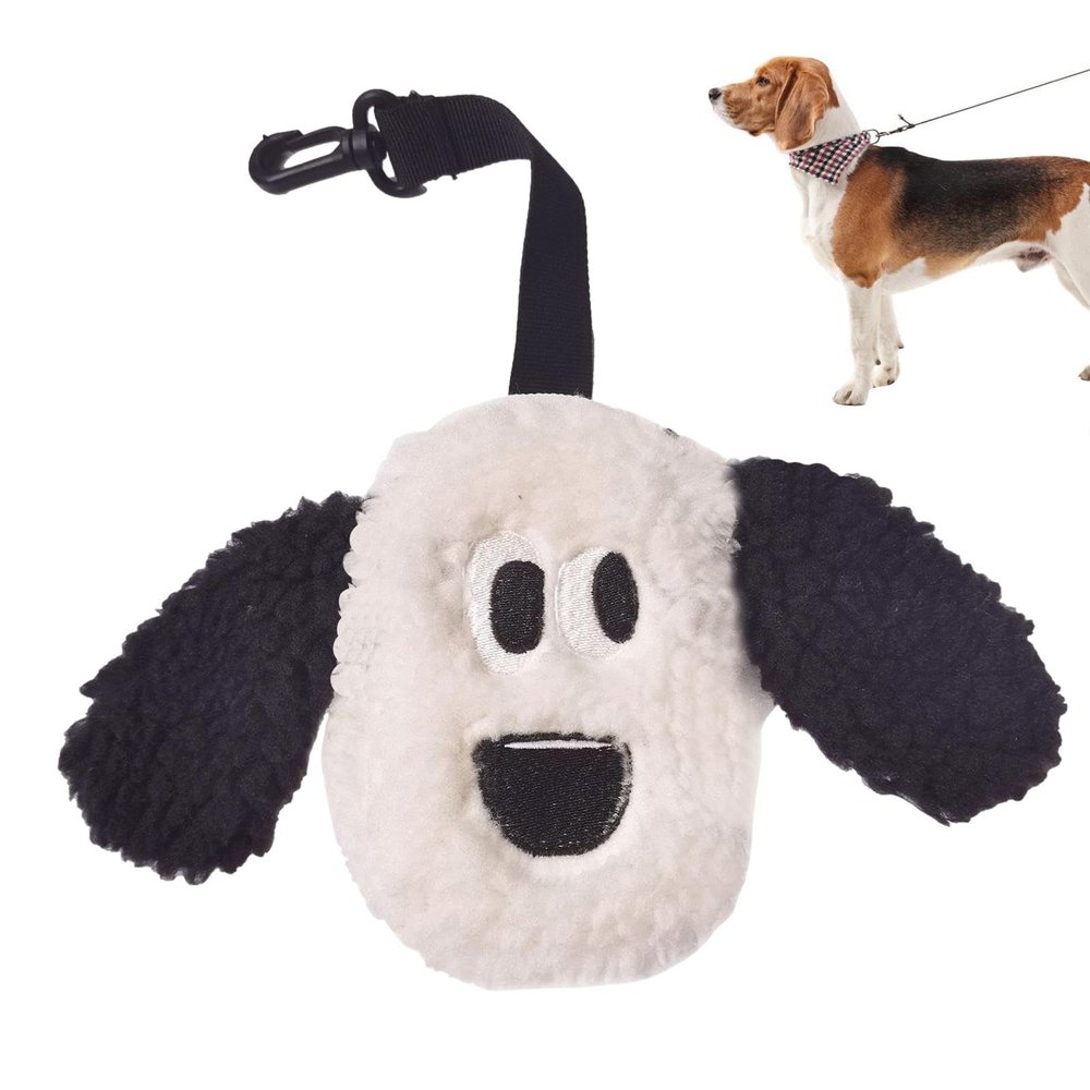 Dog Poop Bag Holder, Refillable Dispenser with Zipper