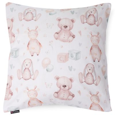 PinkZebra Kids' Pillowcase, 31.5 x 31.5 in, 100% Cotton, Boys' Pillow Cover, OEKO-TEX Standard 100, Zipper, Stuffed Animal Design
