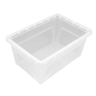Transparent PVC Reptile Box with Ventilation Hole, White, Simple Design