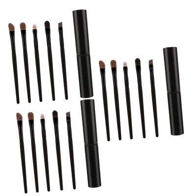 Healeved 15-Piece Eye Makeup Brush Set with Storage Case, Horsehair Brushes for Eyeshadow and Eyeliner, for Precise Application and Everyday Makeup