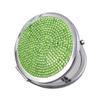 Healeved 3-Piece Folding Compact Mirrors, Portable Double-Sided Rhinestone Makeup Mirrors, Light Green view 2