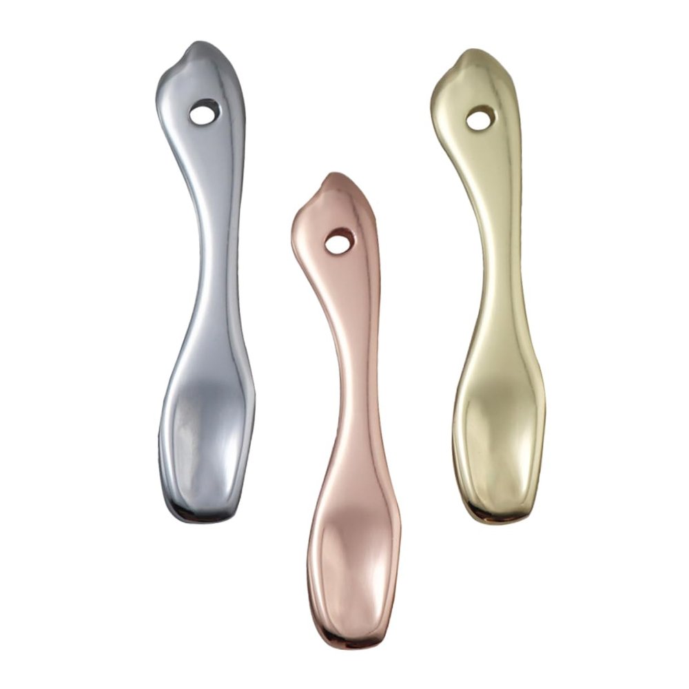 Healeved 3-Piece Zinc Alloy Spatula Set for Mixing and Sampling Makeup, Creams, and Masks