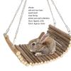 Syrisora Natural Wooden Hamster Swing with Hanging Chain, 15 × 35 cm view 2