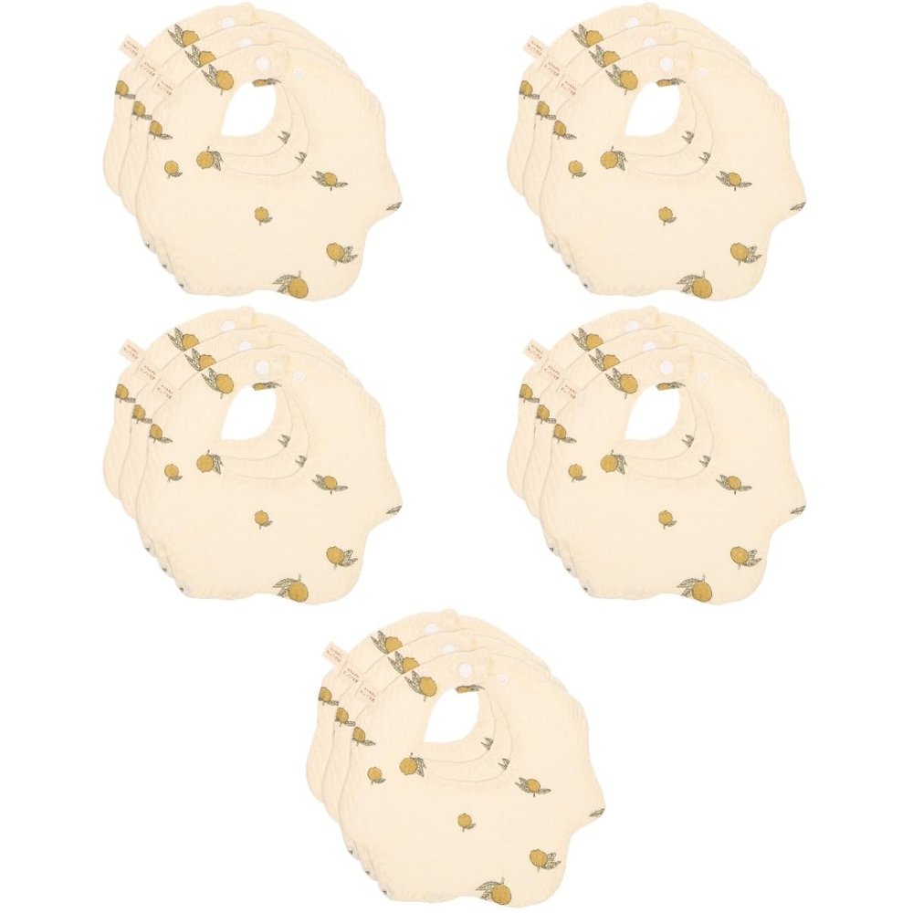 VICASKY 15-Piece Rotating Cotton Bibs for Newborns, Absorbent, Adjustable Closure, Lightweight and Washable