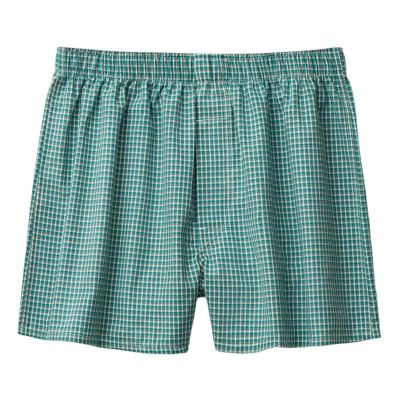 SRZYMJ Men's Boxer Shorts, Cotton/Microfiber Retro Underwear, Green