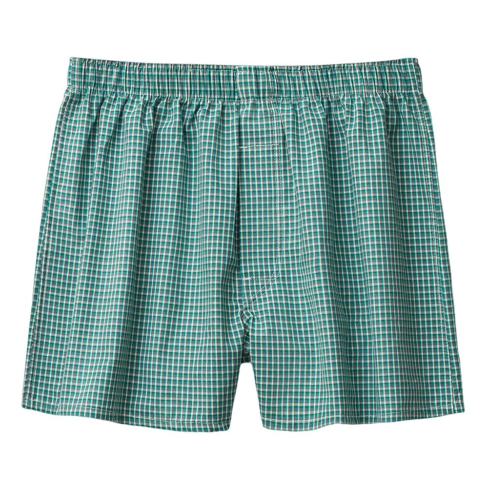 SRZYMJ Men's Boxer Shorts, Cotton/Microfiber Retro Underwear, Green