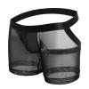 SRZYMJ Men's Boxer Briefs, Soft Breathable Viscose Underwear with Open Fly, Black view 3