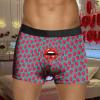SRZYMJ Men's Boxer Shorts, Blue Viscose Underwear with Open Fly view 2