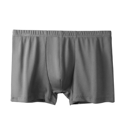 SRZYMJ Men's Cotton Retro Boxer Briefs, Low Rise, Gray, 4XL
