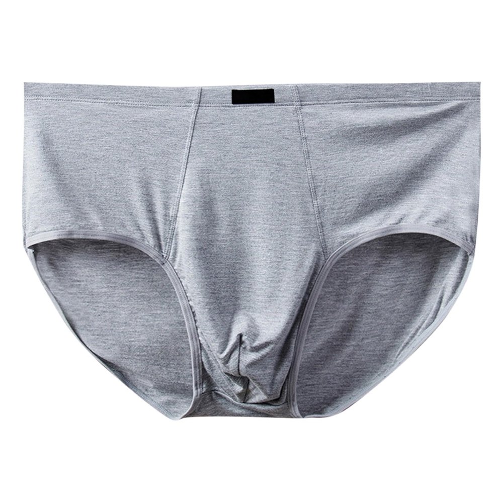 SRZYMJ Men's Bamboo Fiber Boxer Shorts, Ice Silk, Light Gray