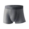 SRZYMJ Men's Boxer Shorts, Soft Breathable Viscose Underwear with Open Fly, Dark Gray view 1