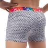 SRZYMJ Men's Low-Rise Boxer Briefs, Ice-Silk Modal, Gray, XL view 2