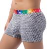 SRZYMJ Men's Low-Rise Boxer Briefs, Ice-Silk Modal, Gray, XL view 4