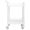 White Simple 2-Tier Salon Trolley with Wheels view 1