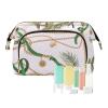 FRODOTGV Abstract White Waterproof Cosmetic Bag, Large Makeup Bag, Coin Purse, Abstract White, One Size view 1