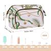 FRODOTGV Abstract White Waterproof Cosmetic Bag, Large Makeup Bag, Coin Purse, Abstract White, One Size view 2