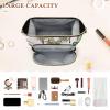 FRODOTGV Abstract White Waterproof Cosmetic Bag, Large Makeup Bag, Coin Purse, Abstract White, One Size view 4