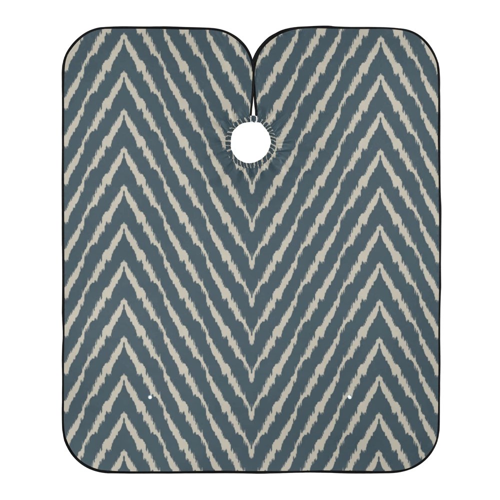 Haircut Cape with Zigzag Stripes