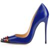 Pointed Studded Stiletto High Heels, 12 cm, Blue, EU 37 view 1
