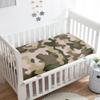 Morbuy Baby Crib Fitted Sheet, Camouflage Microfiber, Light Green, 140 x 70 cm view 2
