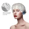 Double-Layer Wolf Print Shower Cap with Blue Eyes view 3